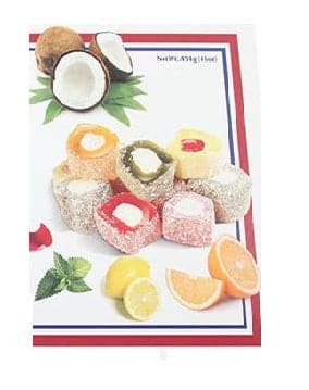 Premium Turkish Delight Lokum with Coconut - 454g Gourmet Gift Box | Authentic Online Shop | Perfect for Holidays, Parties & Dessert Lovers