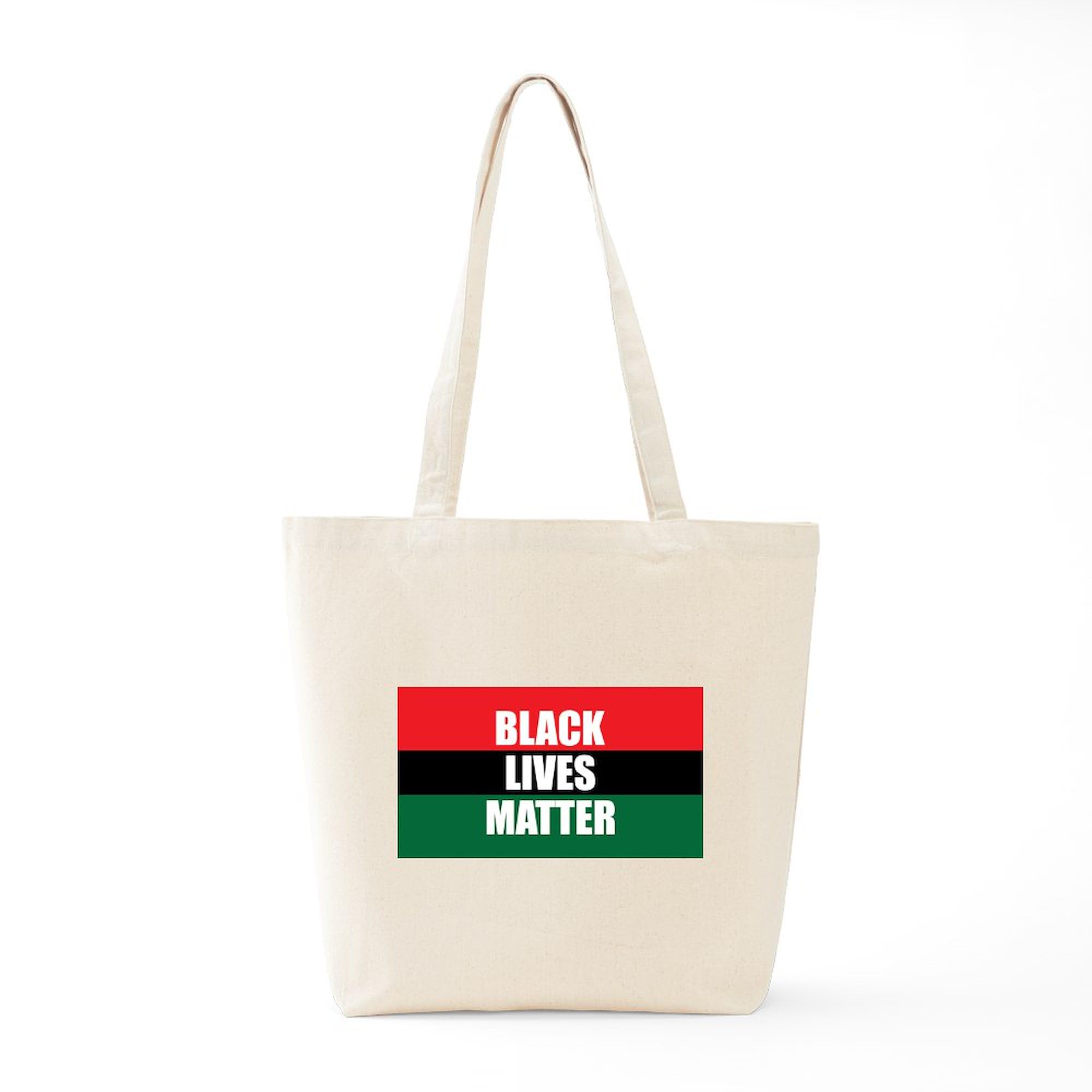 Black Lives Matter Tote Bag - Eco-Friendly Natural Canvas Reusable Shopping Bag for Groceries, Beach & Everyday Use