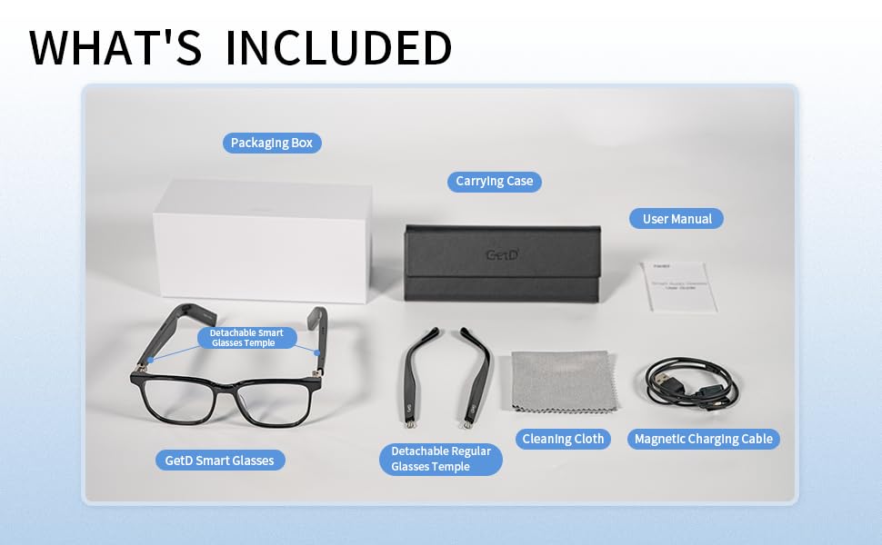 Duoecho Smart Glasses - Wireless Bluetooth AI Translator Glasses with 11H Battery, Anti-Blue Light UV Protection, Built-in Mic & Speakers for Voice Control - Perfect for Gaming, Meetings & Outdoor Activities