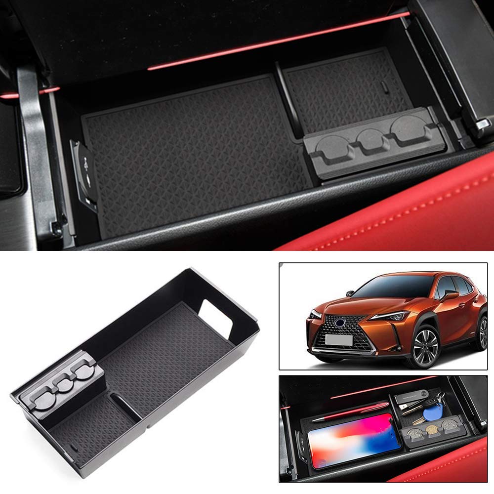 MAITE Car Center Console Armrest Storage Box Organizer for Lexus UX - Premium Glove Compartment Tray with Non-Slip Design - Perfect for Road Trips, Daily Commute & Car Organization
