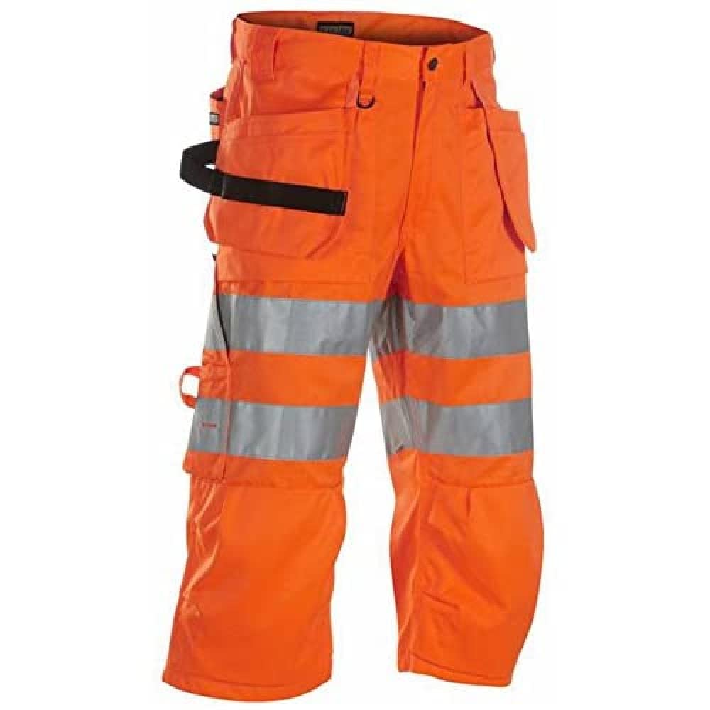 Blaklader High Visibility Work Shorts - Orange C46 Safety Workwear (Size 32R UK) | Construction, Roadwork & Outdoor Labor Safety Gear