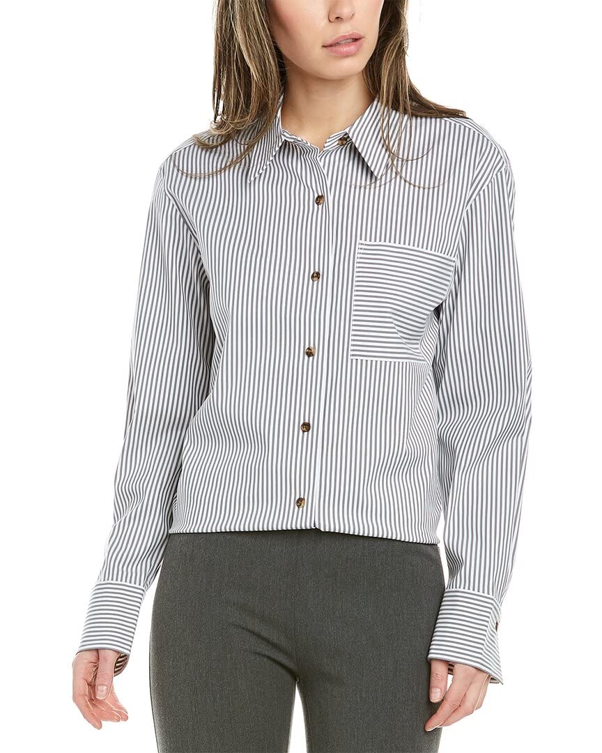 Lafayette 148 New York Women's Greyson Blouse - Size M | Elegant Floral Print Blouse for Work & Special Occasions