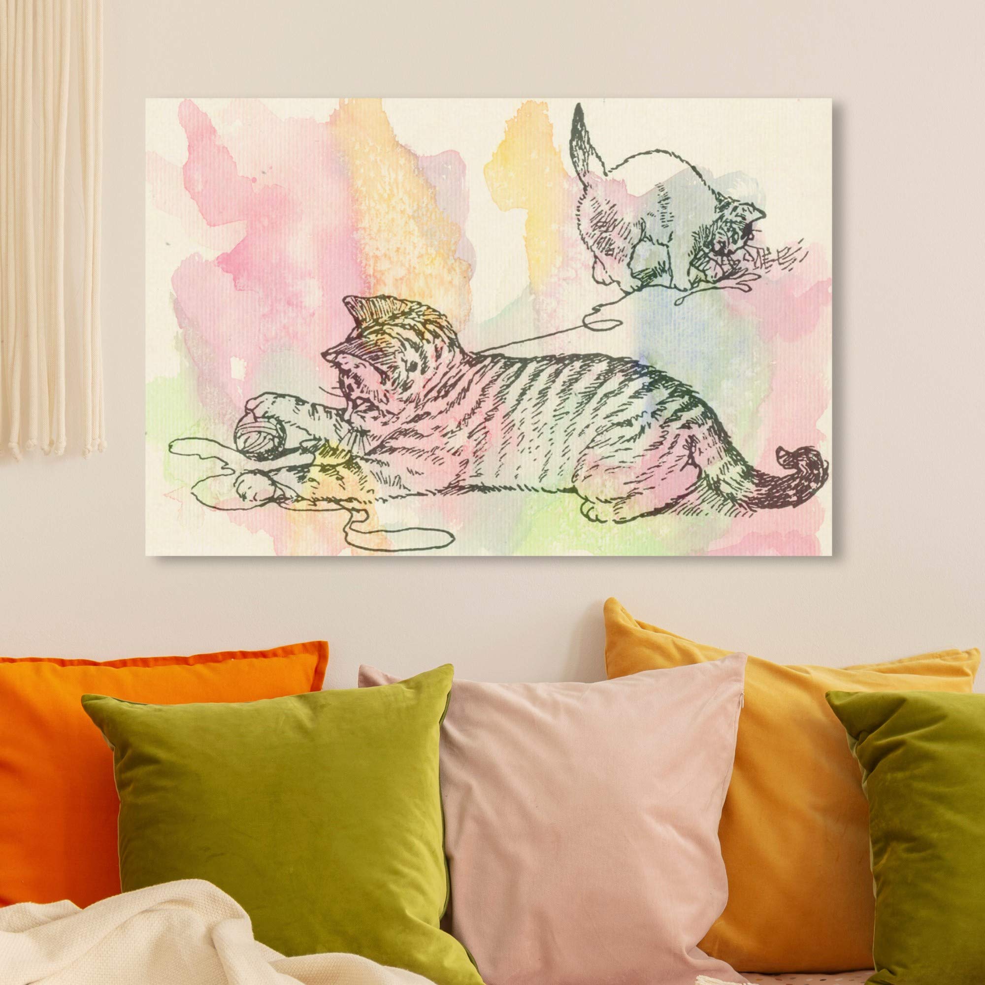 Oliver Gal Artist Co. 'Kittens Love to Play' Animal Wall Art Canvas Print - 36