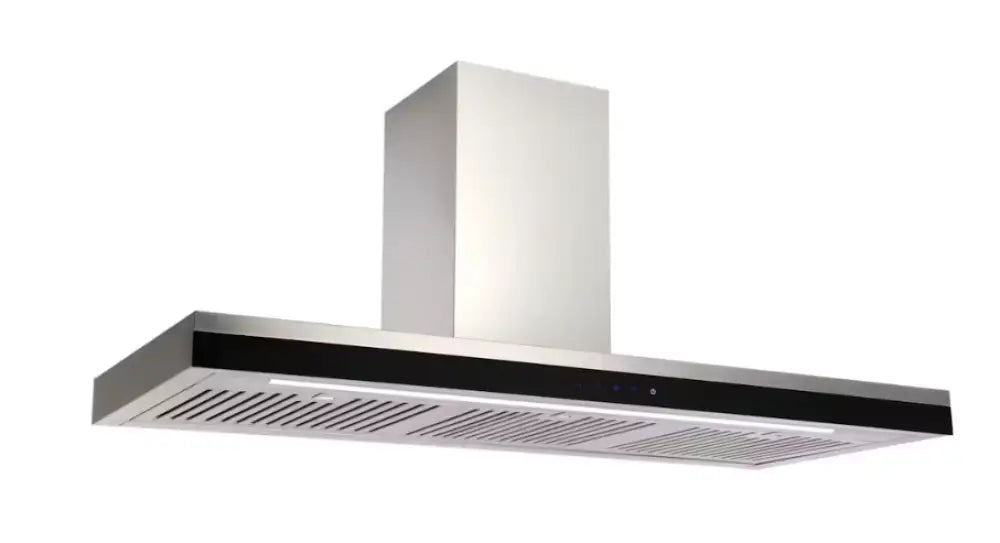 Glem CK90TBTF 90cm Stainless Steel Square Canopy Range Hood - Powerful Kitchen Exhaust Fan with LED Lights for Smoke and Odor Removal - Perfect for Modern Home Cooking and Grilling