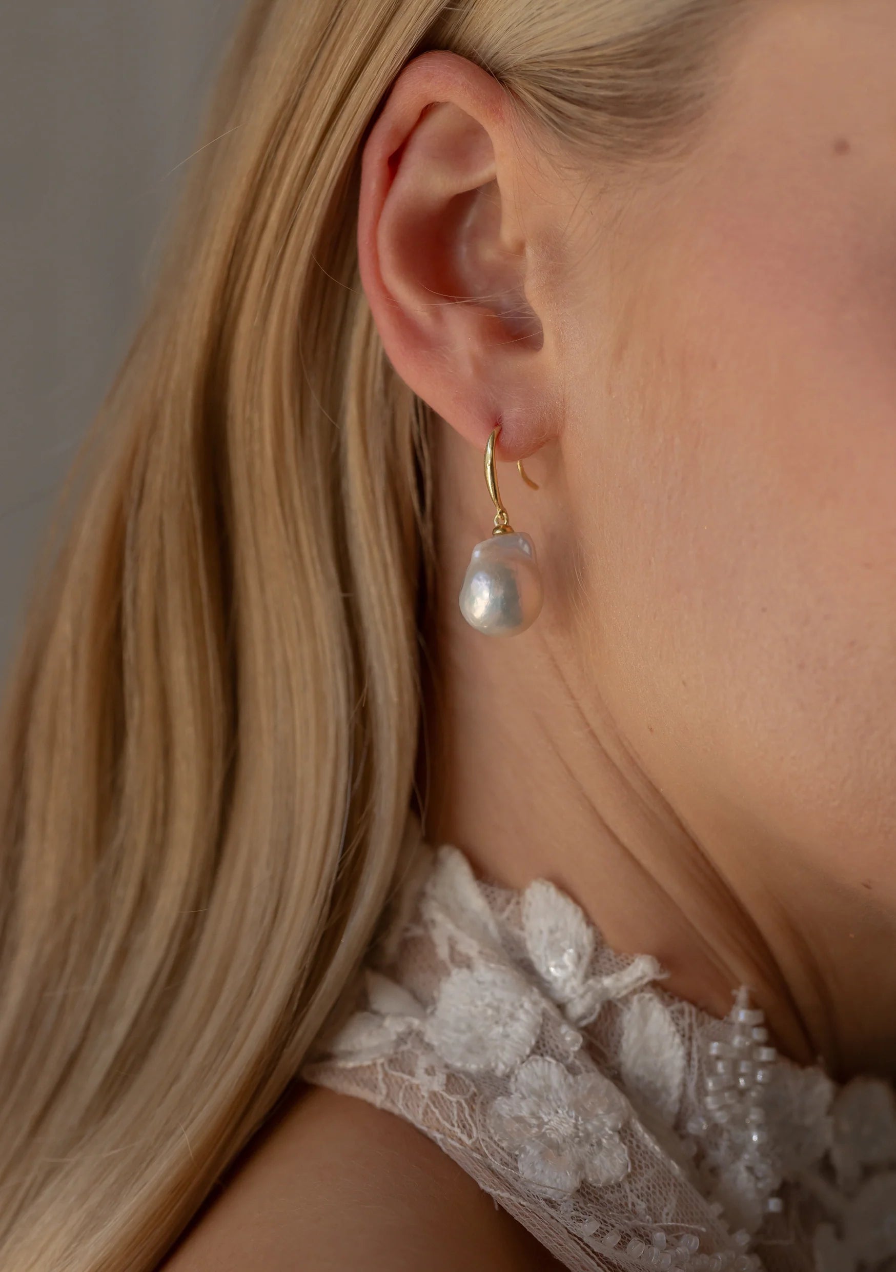 Lola Knight Mia Pearl Drop Bridal Earrings - 14K Gold Wedding Jewelry for Brides, Bridesmaids & Formal Events