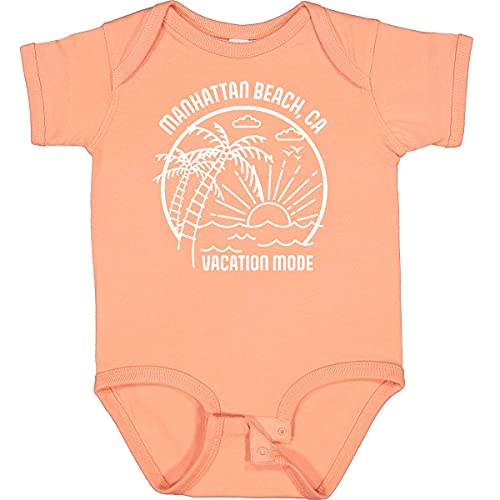 Inktastic Summer Vacation Mode Manhattan Beach California Baby Bodysuit - Cute Infant Onesie for Beach Trips & Family Vacations