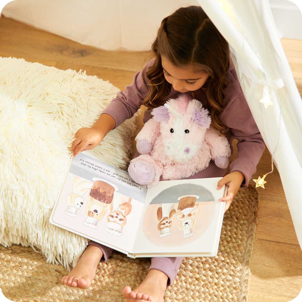 Weighted Heated Unicorn Stuffed Animal - Warmies Plush Toy for Stress Relief & Comfort | Perfect for Anxiety, Sleep Aid & Cold Weather Warmth