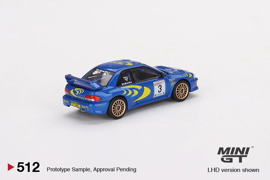MINIGT 1:64 Scale Subaru Impreza WRC97 1997 Rally Sanremo Winner #3 Diecast Model Car - Perfect for Collectors, Racing Fans & Display Cases