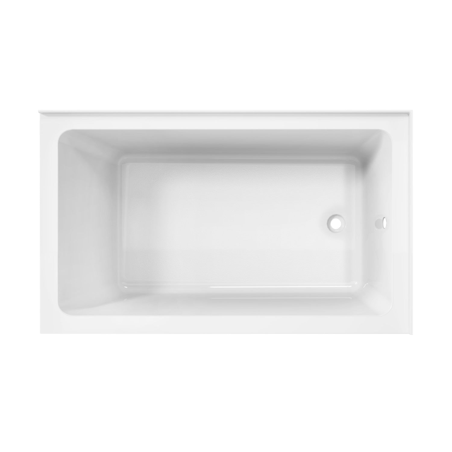 Aqua Eden VTAP6036R22TS 60-Inch Acrylic Rectangular 2-Wall Corner Alcove Bathtub - Right Hand Drain, Glossy White - Perfect for Small Bathrooms & Modern Home Spa