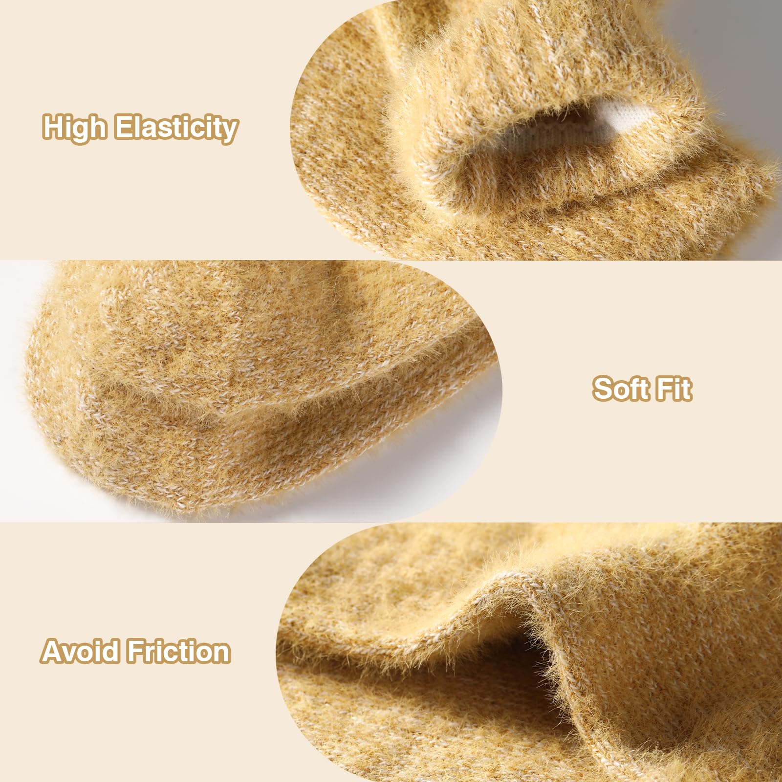 Premium Wool Socks for Women - Ultra Soft & Thick Thermal Hiking Socks (5 Pairs) - Perfect for Winter Outdoor Activities, Camping & Cold Weather Comfort