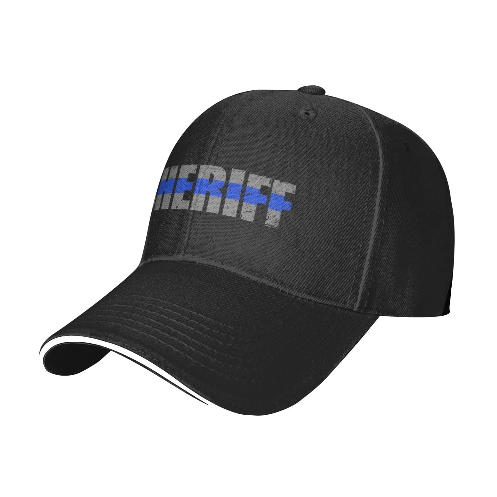 Thin Blue Line Sheriff Baseball Cap - Black Duck Bill Sandwich Hat for Men & Women | Police Support, Outdoor Activities & Casual Wear