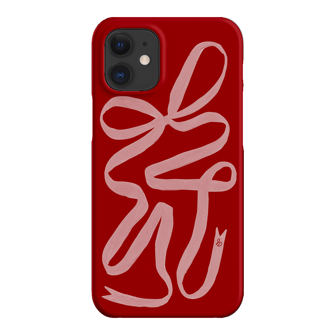 Cupid's Bow Ribbon Phone Case for iPhone & Samsung - Elegant Valentine's Day Gift for Her, Romantic Couple Accessory | Perfect for Dating, Anniversaries & Special Occasions