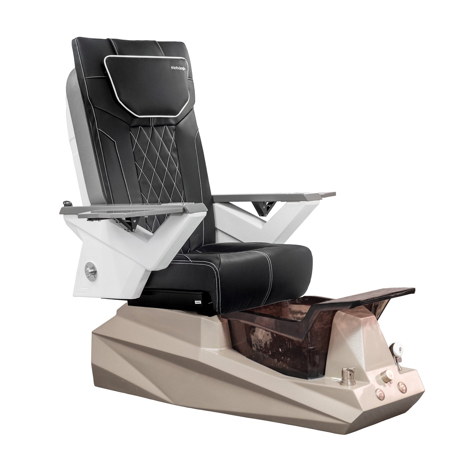 Professional DIAMOND FX Pedicure Chair for Salon & Spa - Hydraulic Adjustable Massage Pedicure Chair with Foot Bath - Perfect for Nail Salons, Beauty Spas & Home Use