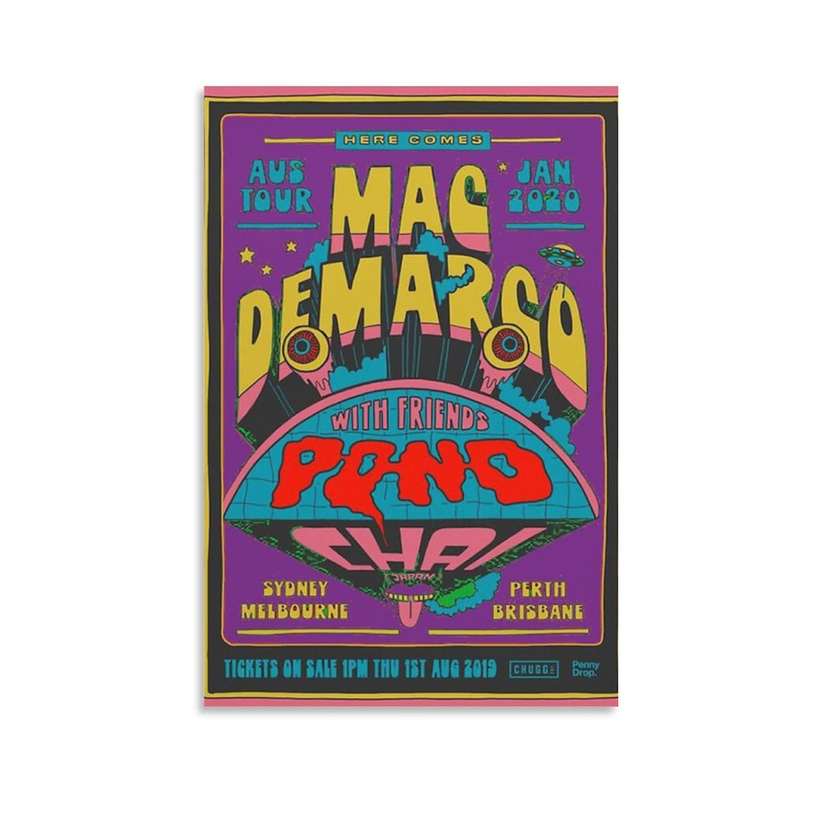 Mac DeMarco Music Poster Canvas Wall Art - 12x18 Inch (30x45cm) Unframed - Perfect for Bedroom, Office & Music Room Decor - Great Gift for Indie Music Fans