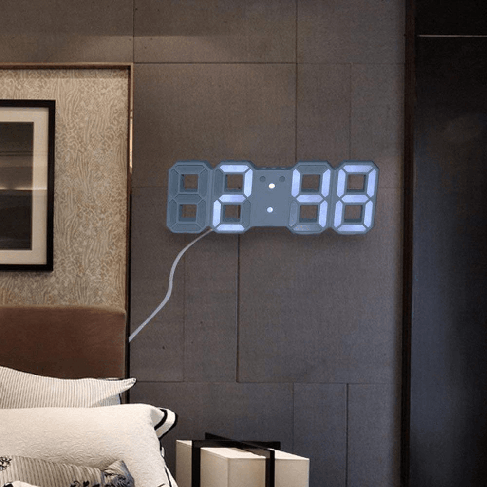 3D LED Digital Wall Clock - Modern Large Display Alarm Clock with Temperature & Date - Perfect for Home, Office, Bedroom, and Kitchen Decor