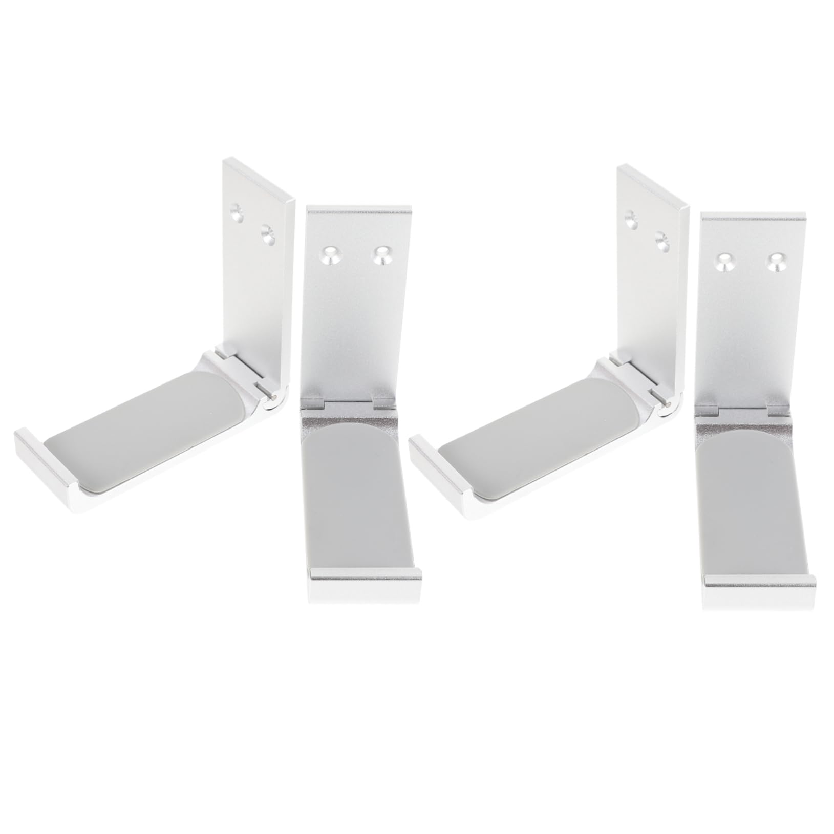 Angoily 4-Pack Aluminum Alloy Headphone Stand with Locking Clip - Premium Metal Headphone Holder & Jewelry Organizer for Desk, Gaming Setup, and Office Organization