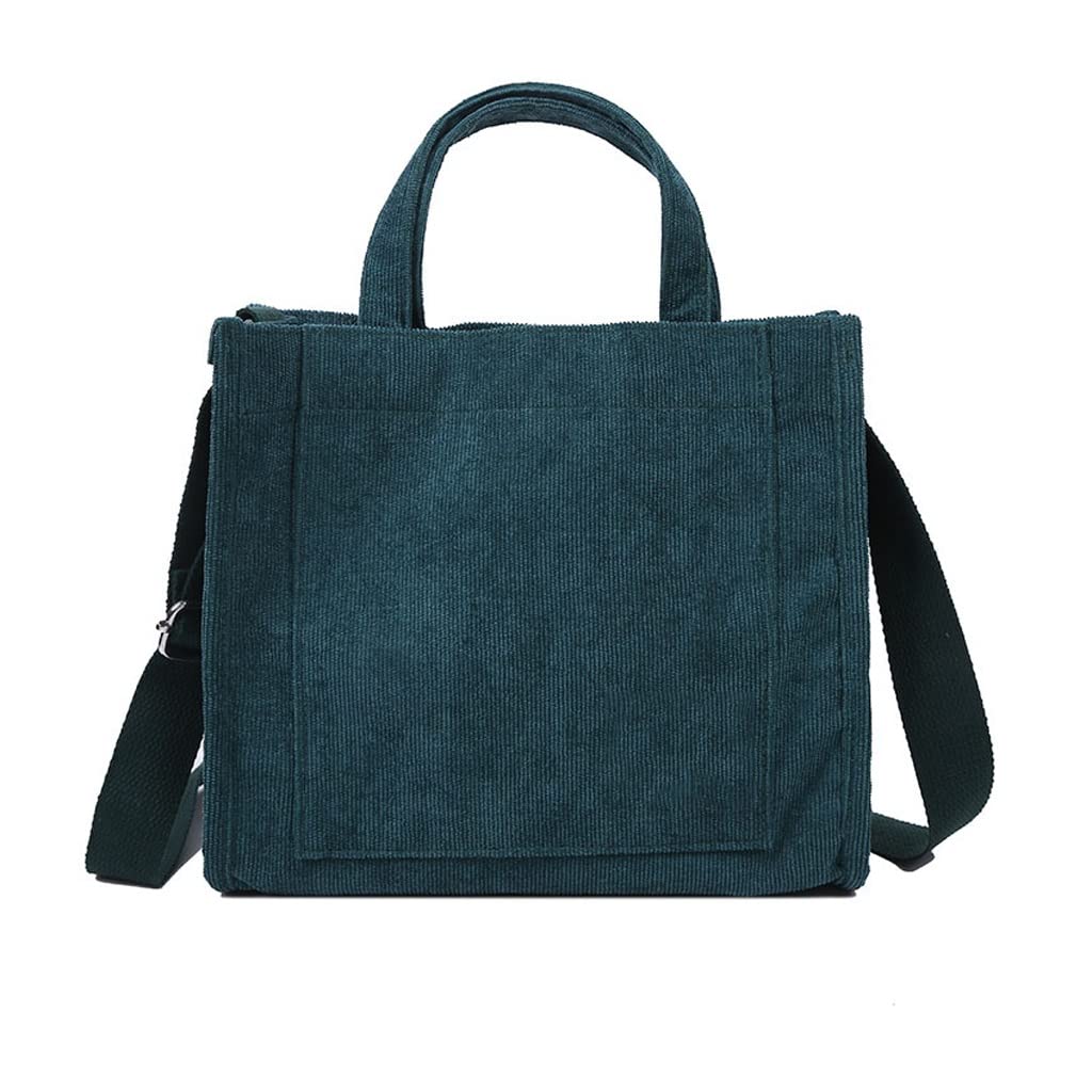 Women's Corduroy Shoulder Bag - Small Tote Crossbody Handbag for Girls, Book Bag, Shopper Purse (One Size) | Perfect for Work, School, Travel & Daily Use