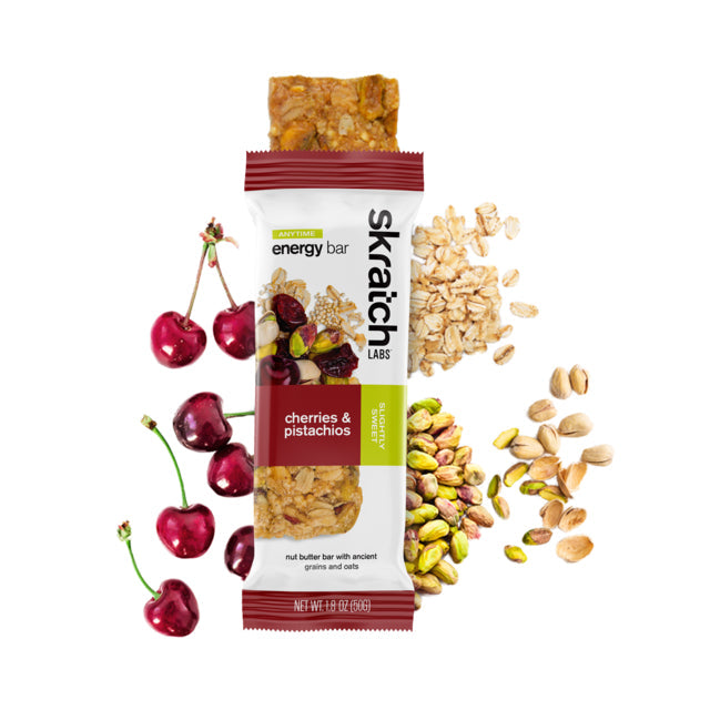 Anytime Energy Bar with Cherries & Pistachios - High Protein Snack for Hiking, Workouts & On-the-Go Nutrition