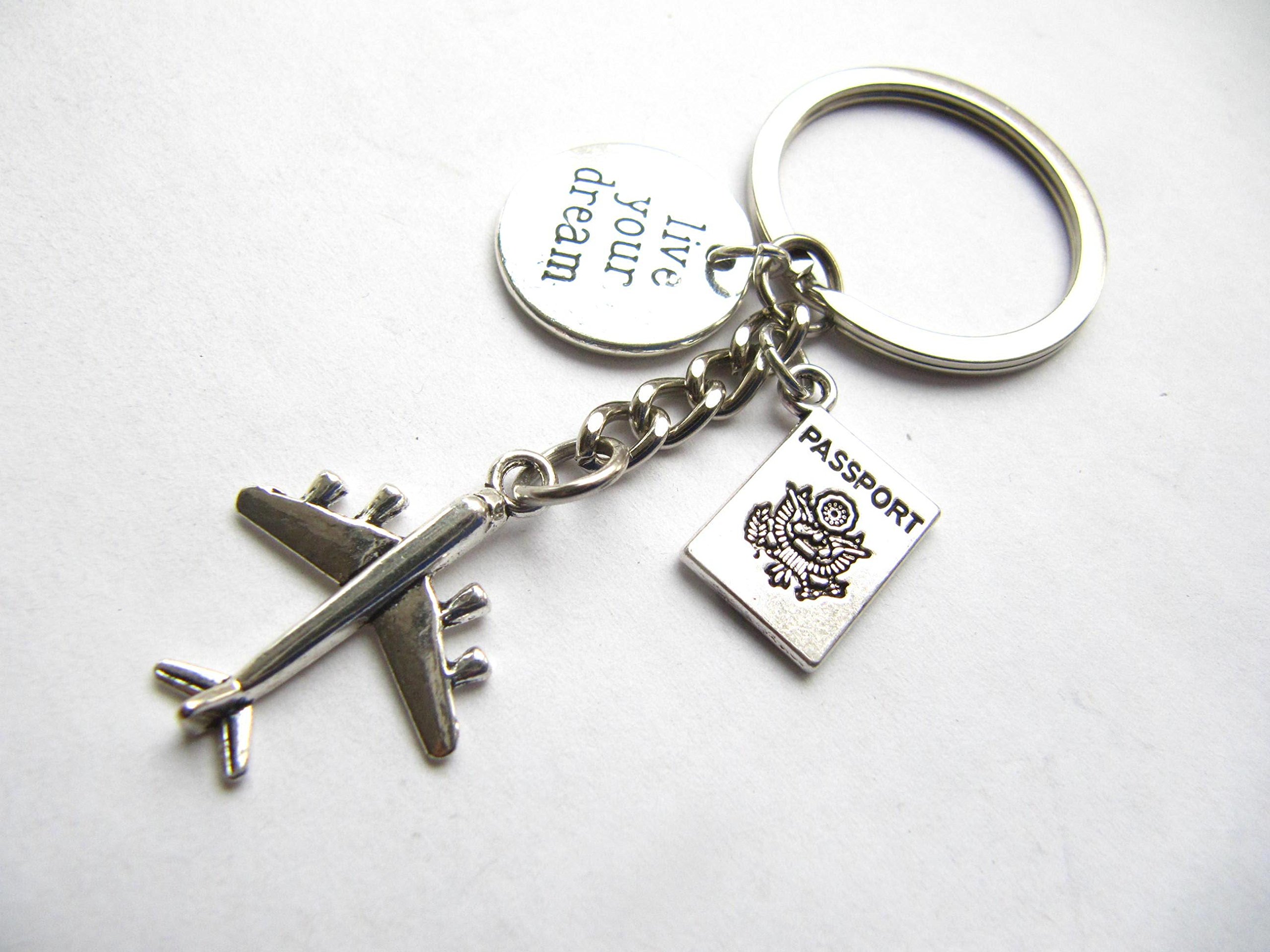 Travel Keychain Gift for Graduation & Cabin Crew - Holiday Keyring for Travel Lovers