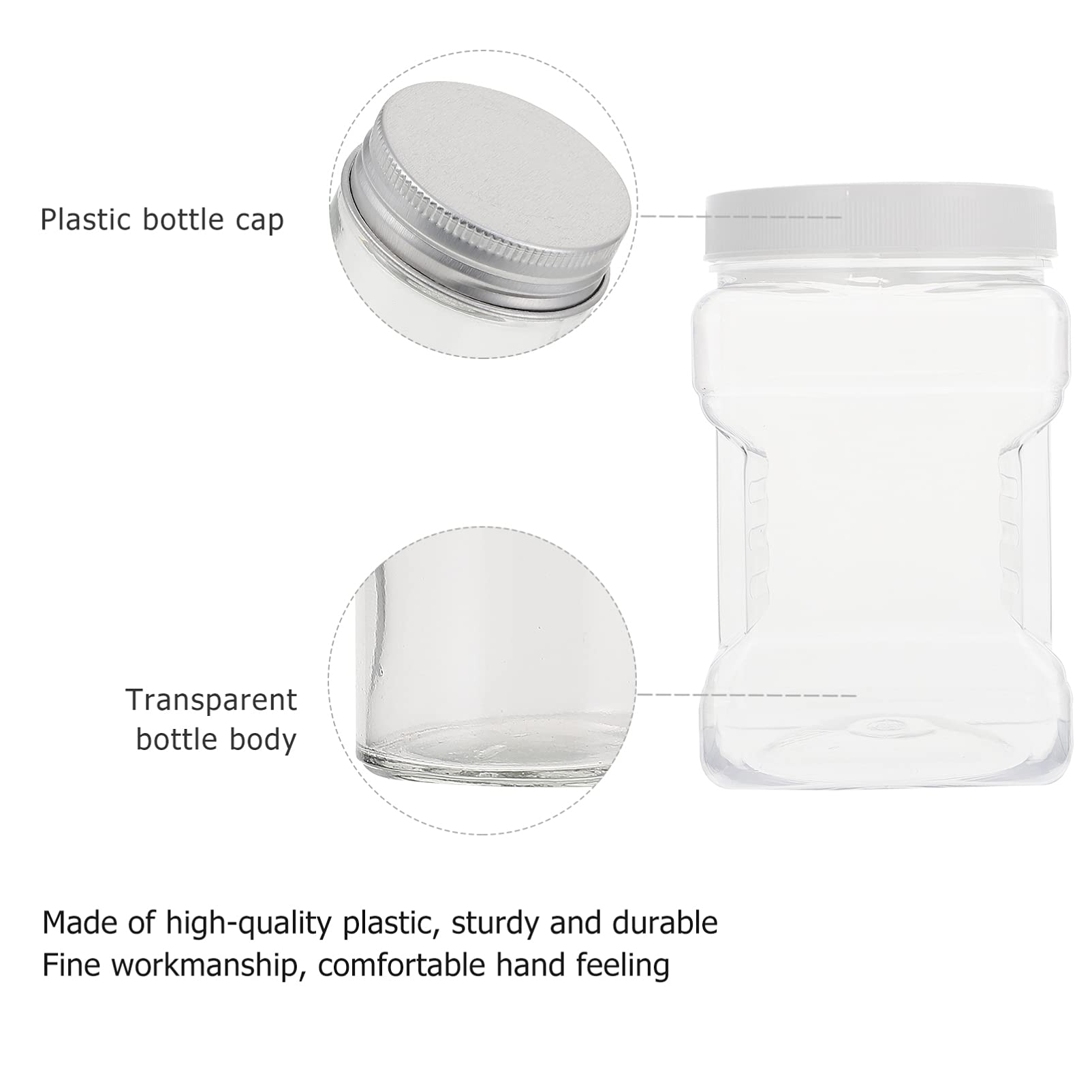4pcs Plastic Food Storage Jars for Honey & Kitchen Use