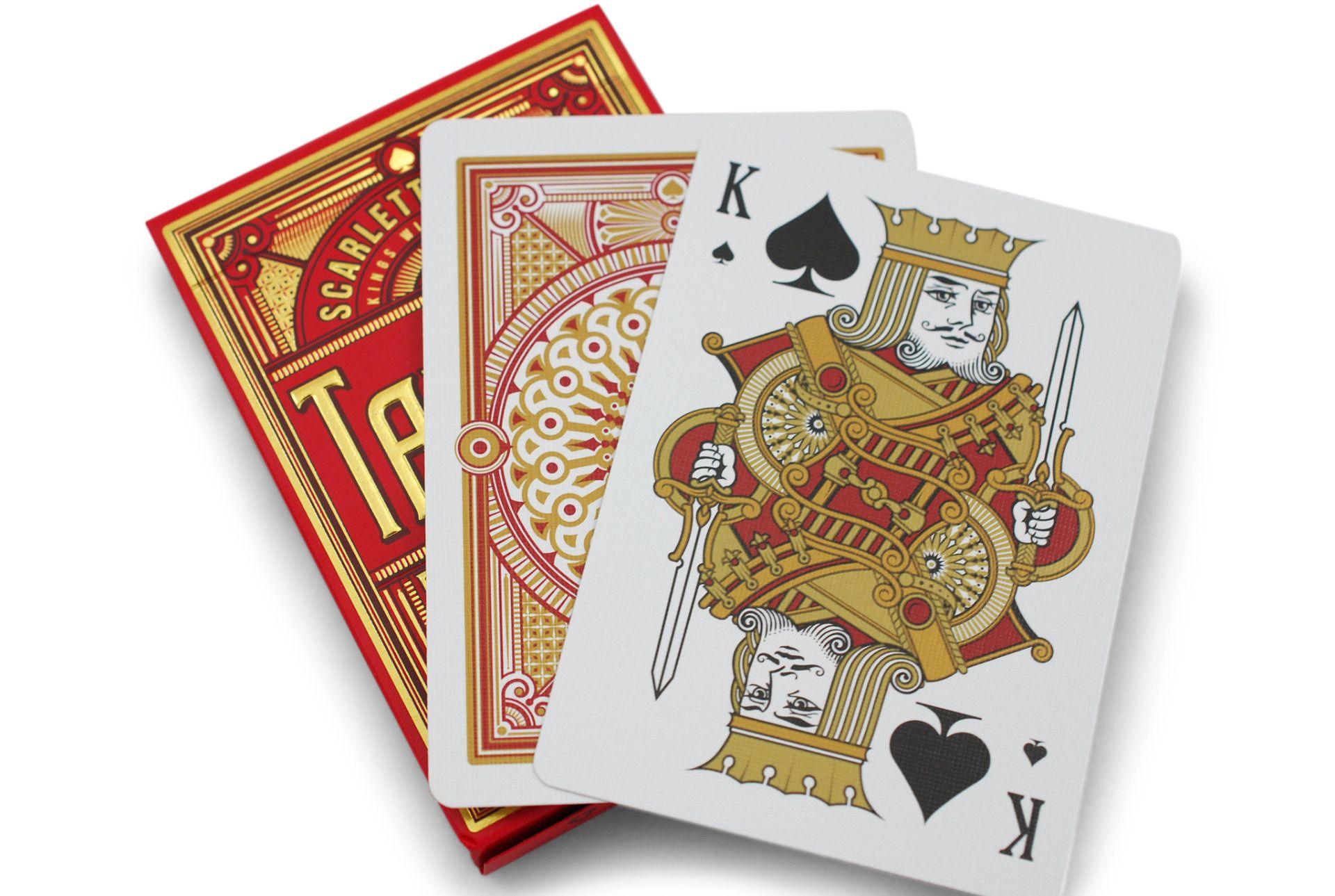 Scarlett Tally Ho Playing Cards - Premium Poker Size Deck for Magic Tricks, Cardistry & Casino Night - Perfect for Card Games, Collectors & Professional Performers