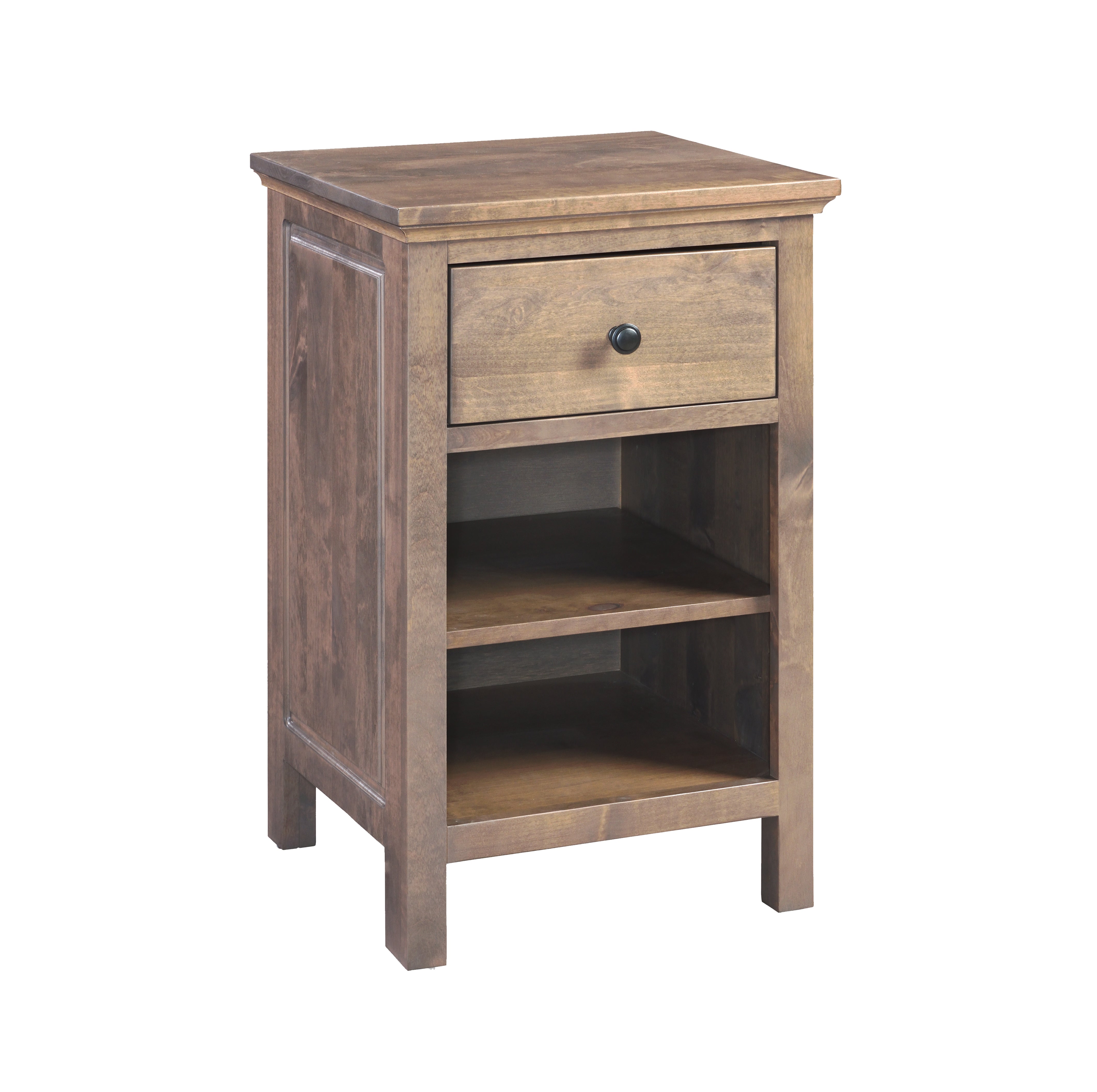 Heritage 1 Drawer Nightstand - Solid Wood Bedside Table with Storage for Bedroom, Living Room & Guest Room - Modern Night Stand with Drawer for Home Decor