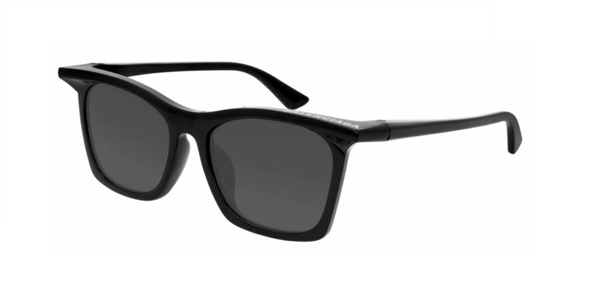 Balenciaga BB 0099SA 001 Black Gray Square Unisex Sunglasses for Men & Women - Fashion UV Protection Shades for Driving, Beach, and Outdoor Activities
