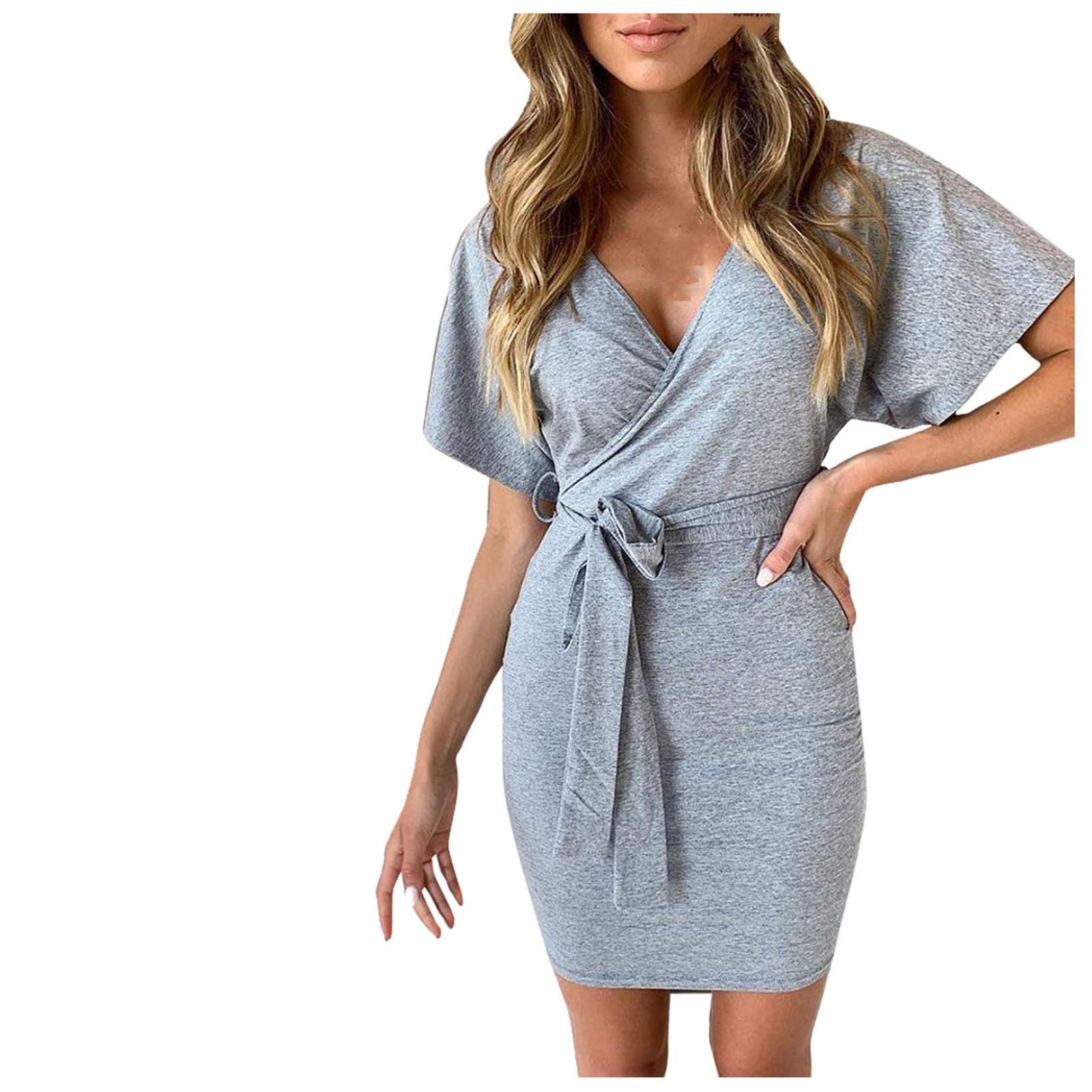 Elegant V-Neck Summer Dress for Women - Flowy & Comfortable Casual Dress for Beach, Party, and Everyday Wear