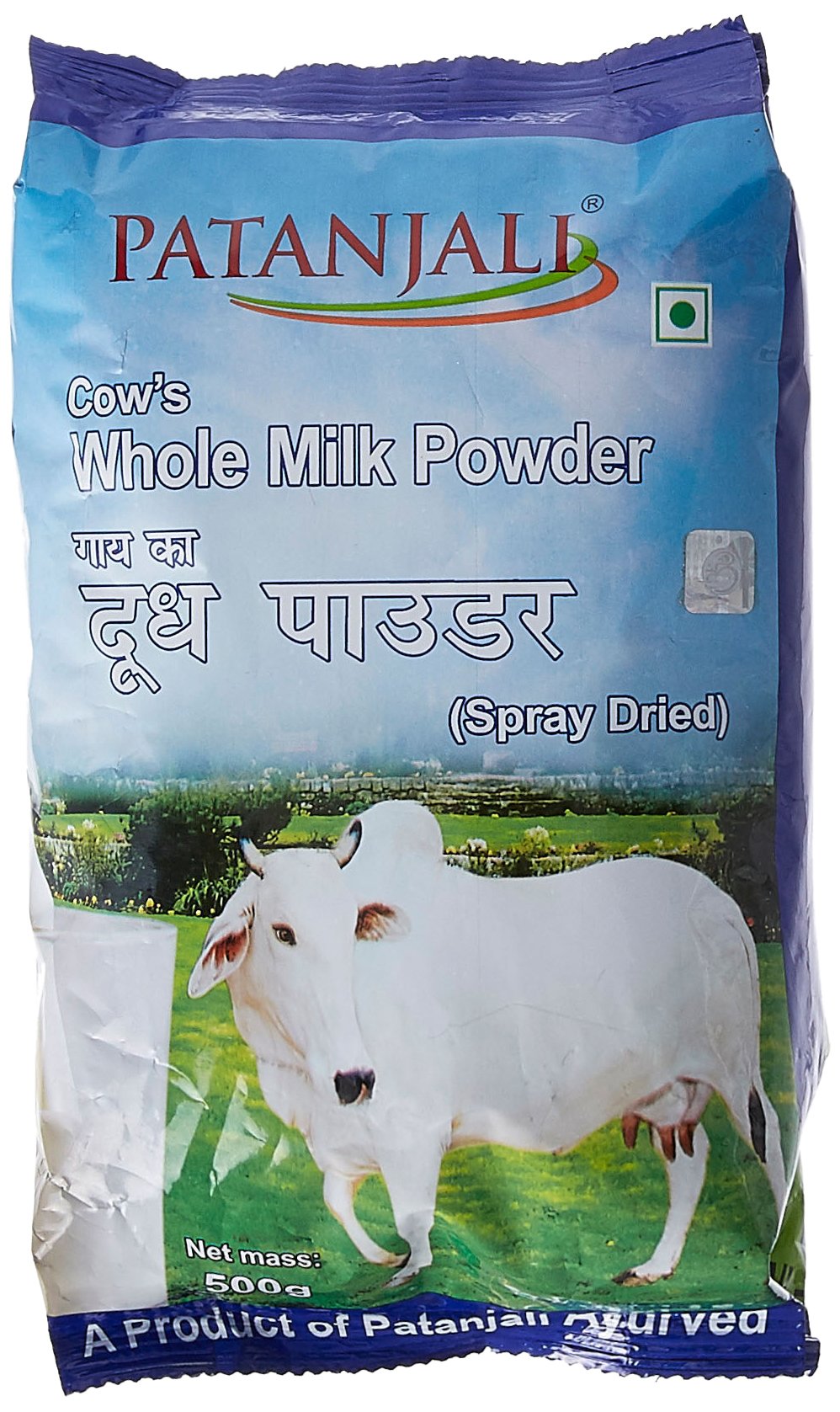 Organic Patanjali Cow Whole Milk Powder 500g - Pure & Natural for Baking, Cooking & Healthy Drinks
