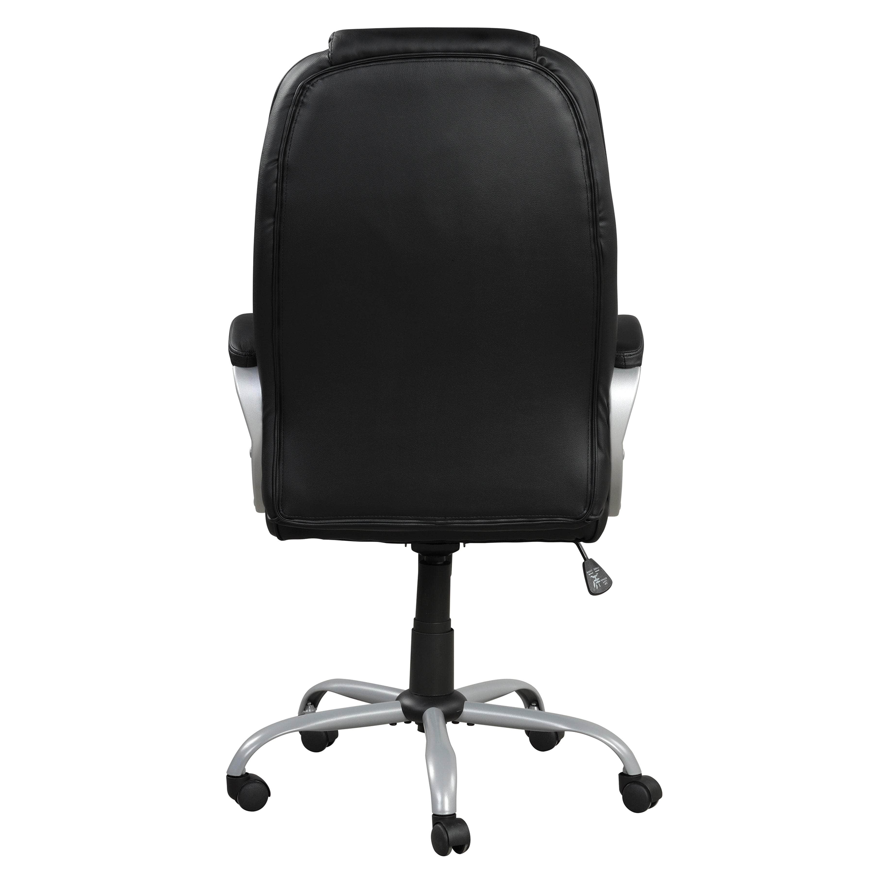 Sealy Kronos Black Faux Leather Swivel Office Chair - Ergonomic Adjustable Task Chair for Home & Office Workspace