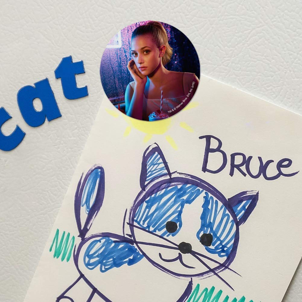 Riverdale Betty Cooper Character Vinyl Fridge Magnets Set - 10pcs Circle Refrigerator Magnets for Lockers, Office & Home Decor - Perfect for Fans, Gifts & Collectibles