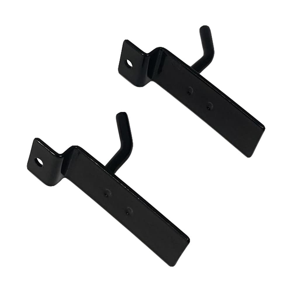 Prolinemax 2 Pack 1 Inch Black Slatwall Hooks - Heavy Duty Metal Wire Retail Display Hangers for Store Shelving & Wall Organization