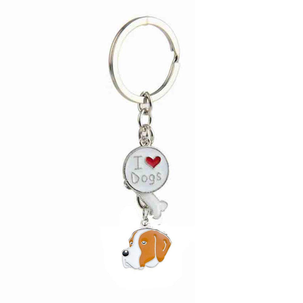 BBEART Dog Keychain - Personalized Pet ID Tags with Love Pendant, Durable Metal Keyring for Dog Lovers - Perfect Gift for Women & Men - Great for Key Organization, Pet Identification & Everyday Carry
