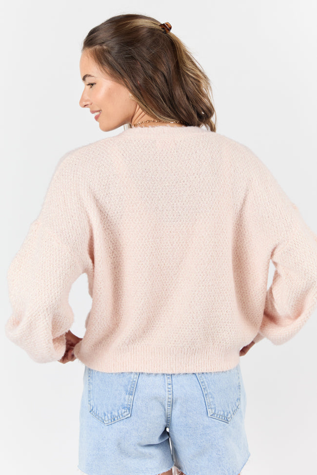 Pink Floral Cardigan for Women - Soft Knit Open Front Sweater - Perfect for Spring & Fall Layering - FINAL SALE