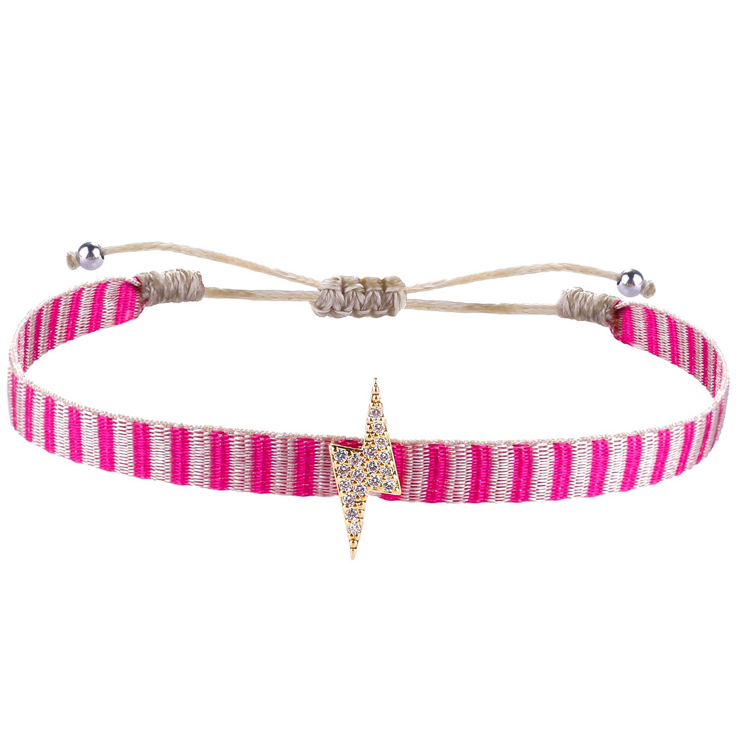 KELITCH Women's Friendship Bracelets with Star Charm - Adjustable Silk Rope Bracelets for Stacking - Colorful Boho Style Jewelry for Best Friends, Sisters & Gifts (Perfect for Everyday Wear, Parties & Special Occasions)