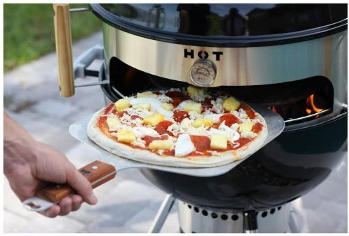 KettlePizza Basic 22.5 - Premium Pizza Oven Kit for 22.5 Inch Charcoal Kettle Grills | American Made | Perfect for Backyard BBQs, Camping & Outdoor Cooking