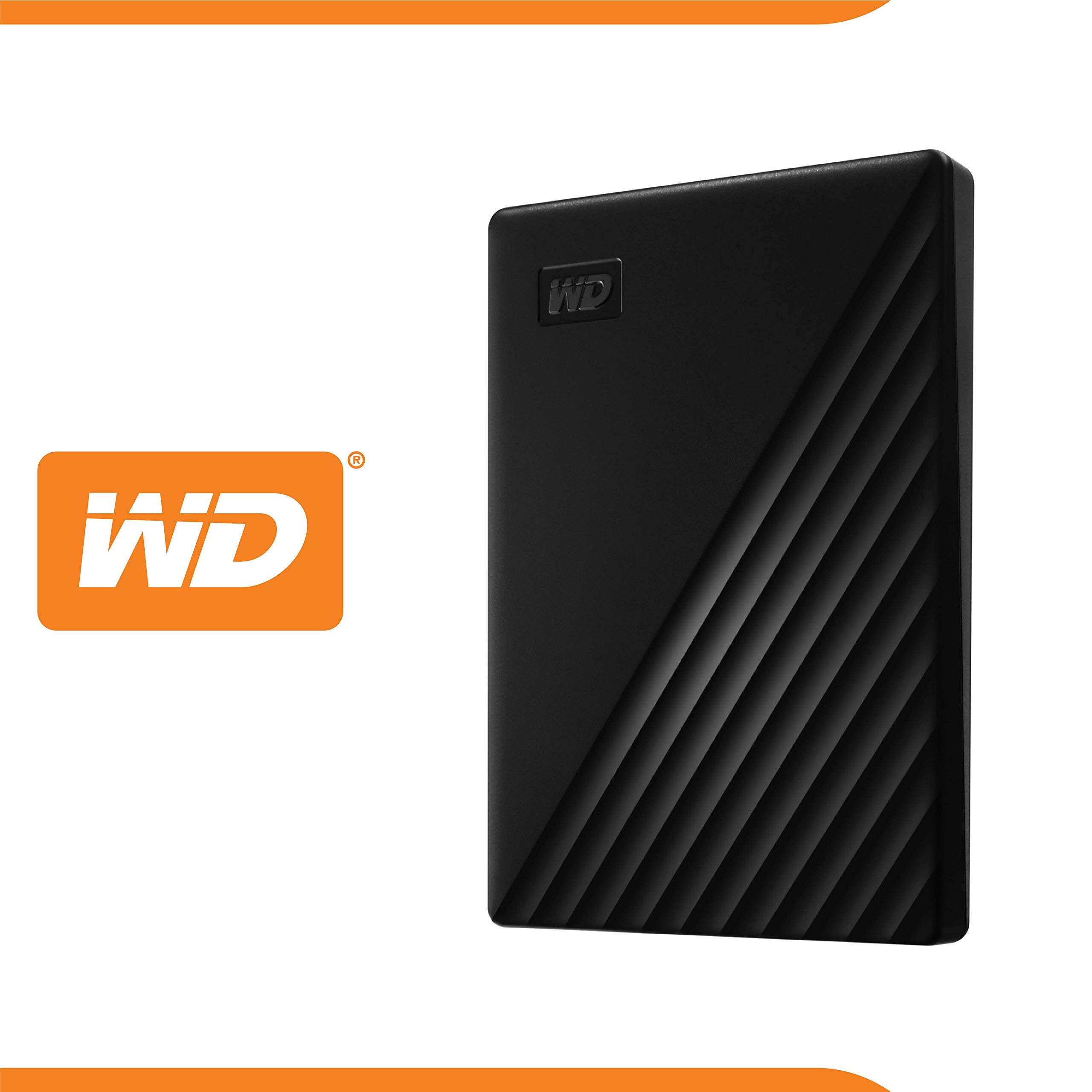 WD 8TB My Book Desktop External Hard Drive & 5TB My Passport Portable HDD - USB 3.0/2.0 Compatible, Black (WDBPKJ0050BBK-WESN) - Perfect for Data Backup, Media Storage, and PC/Mac File Transfer
