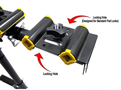 4-Bike Tow Hitch Rack for Mountain Bikes, Beach Cruisers & Road Bikes - Heavy Duty Bicycle Carrier with 5/8