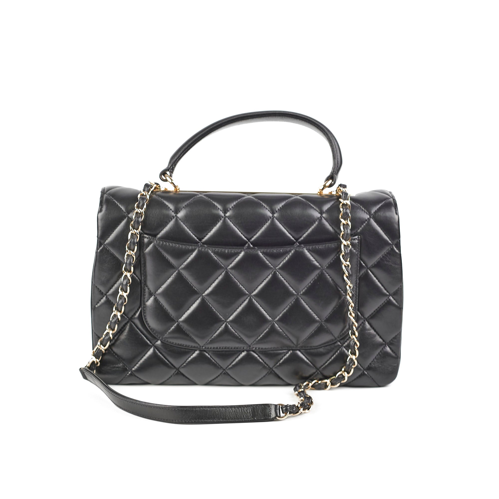 Chanel Trendy CC Medium Lambskin Black Quilted Shoulder Bag 24S Collection - Luxury Designer Handbag for Women, Perfect for Date Night & Special Occasions