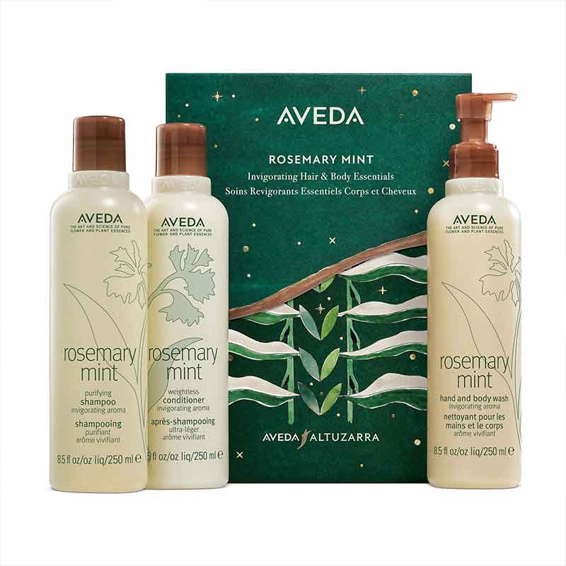 Aveda Rosemary Mint Invigorating Shampoo & Conditioner Gift Set - Natural Hair Care for Volume & Shine | Perfect for Spa Days & Relaxing Self-Care Routines