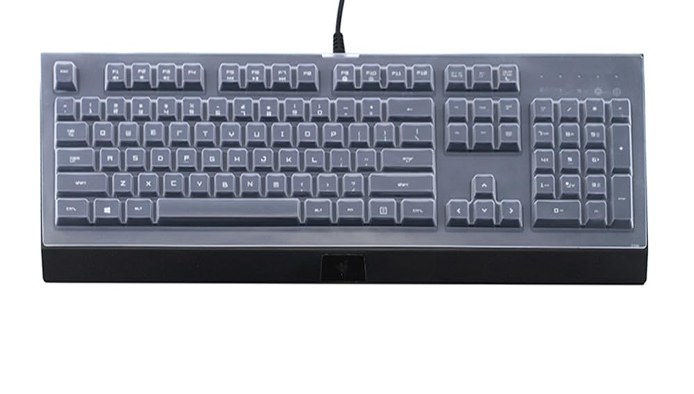 Premium Clear Silicone Keyboard Skin Cover for Razer Ornata Chroma, Cynosa V2, Cynosa Lite & Cynosa Chroma Gaming Keyboards | Dustproof & Waterproof Protection | Perfect for Gaming, Office & Home Use