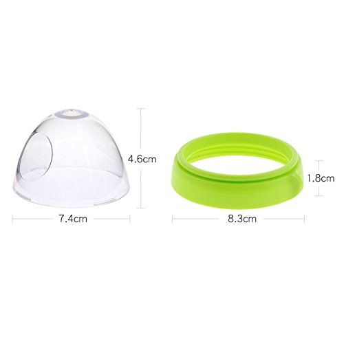 Comotomo Baby Bottle Collar Rings Replacement - 4 Pack Green Silicone Neck Rings for Comotomo Feeding Bottles | Perfect for Travel, Daycare & On-the-Go Feeding