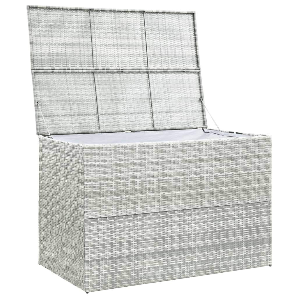 All-Weather Wicker Garden Storage Box with Lid - 59.1