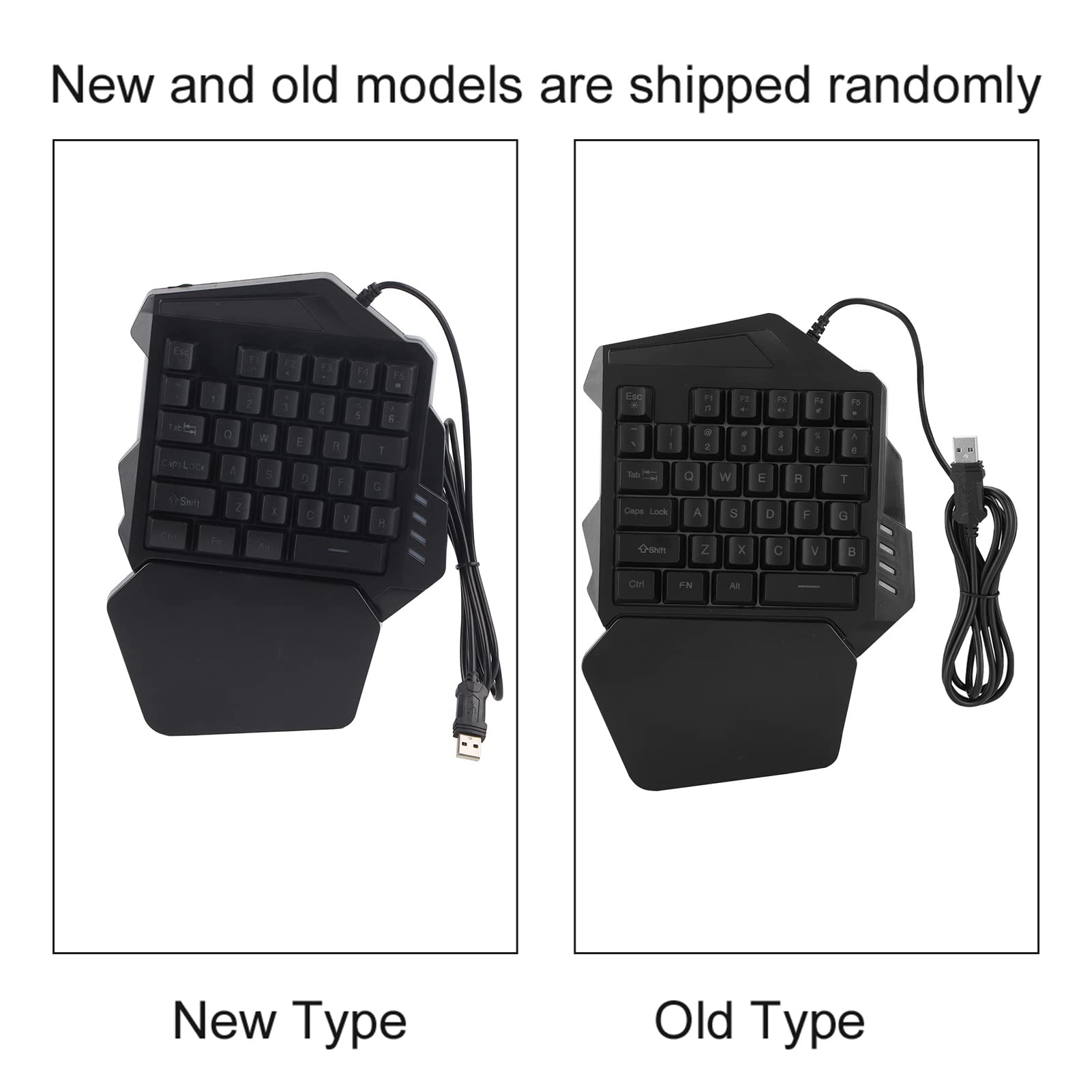 One-Handed Membrane Gaming Keyboard - 35 Keys Mini Keyboard with 5 Multimedia & FN Keys for Left-Handed Gamers | Perfect for FPS, MMO & Office Work