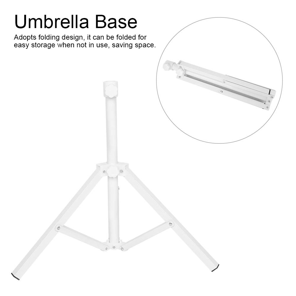 Portable & Adjustable Beach Umbrella Stand Holder - Heavy Duty Foldable Sun Umbrella Base for Outdoor, Patio, Poolside, Backyard and Travel Use