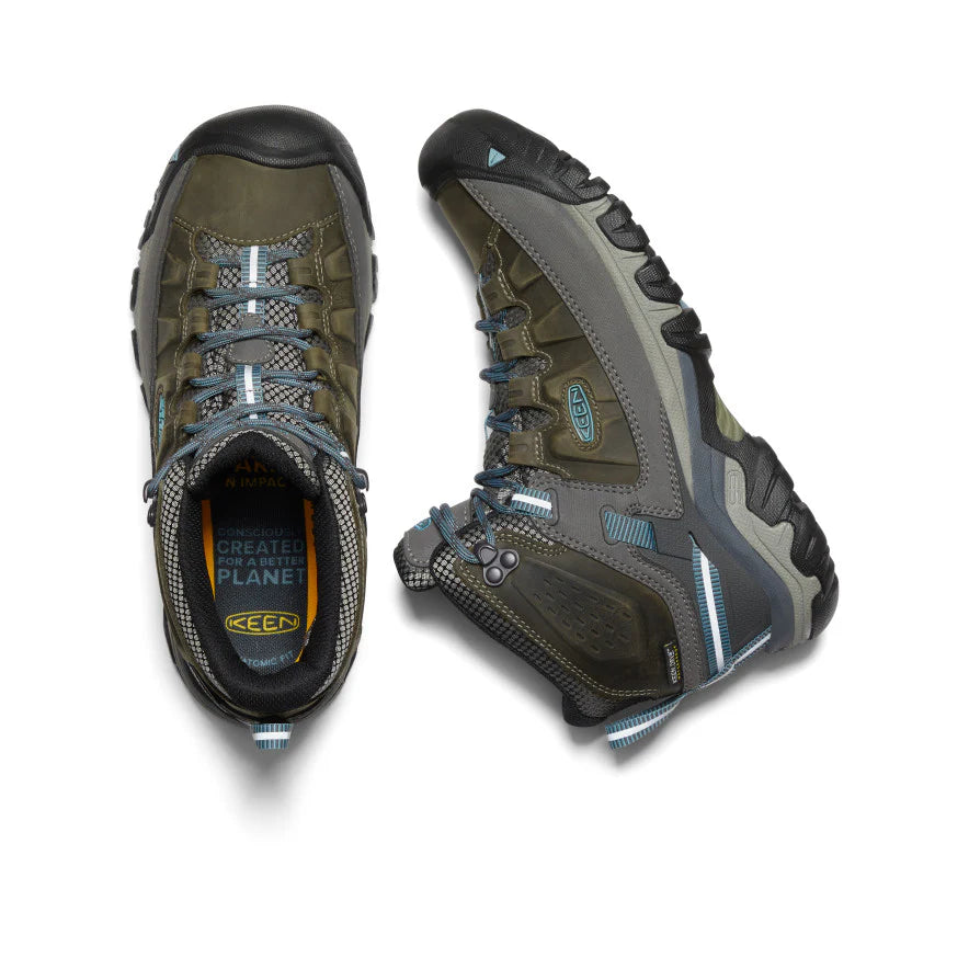 Women's KEEN Targhee III Mid WP Waterproof Hiking Boots - Magnet/Atlantic Blue | Outdoor Trekking & Trail Adventures