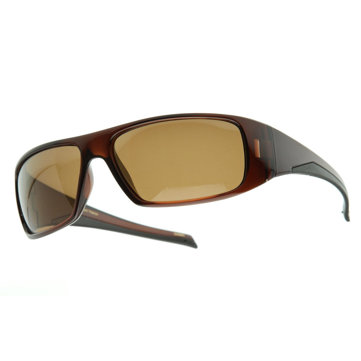 ZeroUV Bold Rectangular Polarized Sports Wrap Sunglasses for Running, Cycling & Outdoor Activities - UV Protection & Anti-Glare