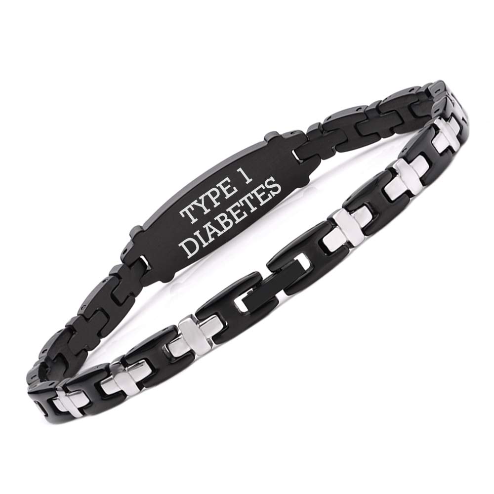 LinnaLove Medical Alert ID Bracelet for Women - Stainless Steel Emergency Medical Bracelet with Adjustable 7.5