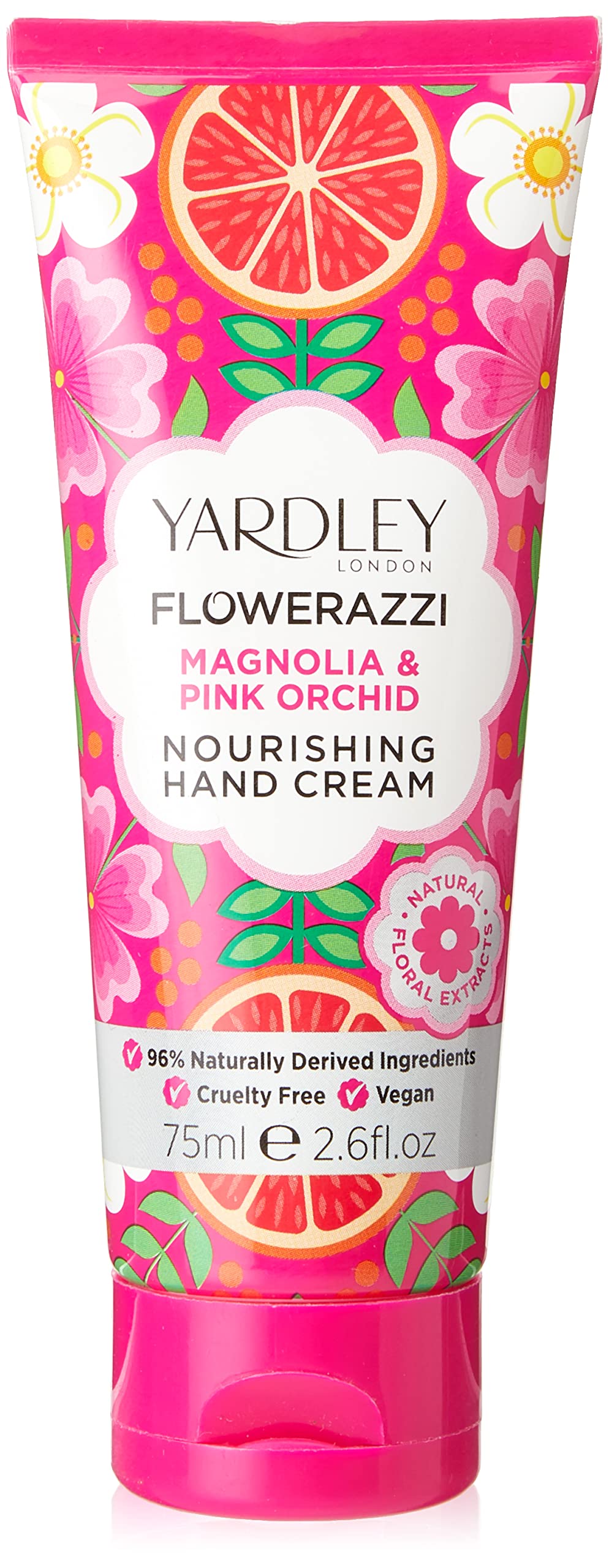 Flowerazzi Magnolia & Pink Orchid Hand Cream - Moisturizing & Nourishing for Dry Skin - Perfect for Daily Use, Travel & Gifts