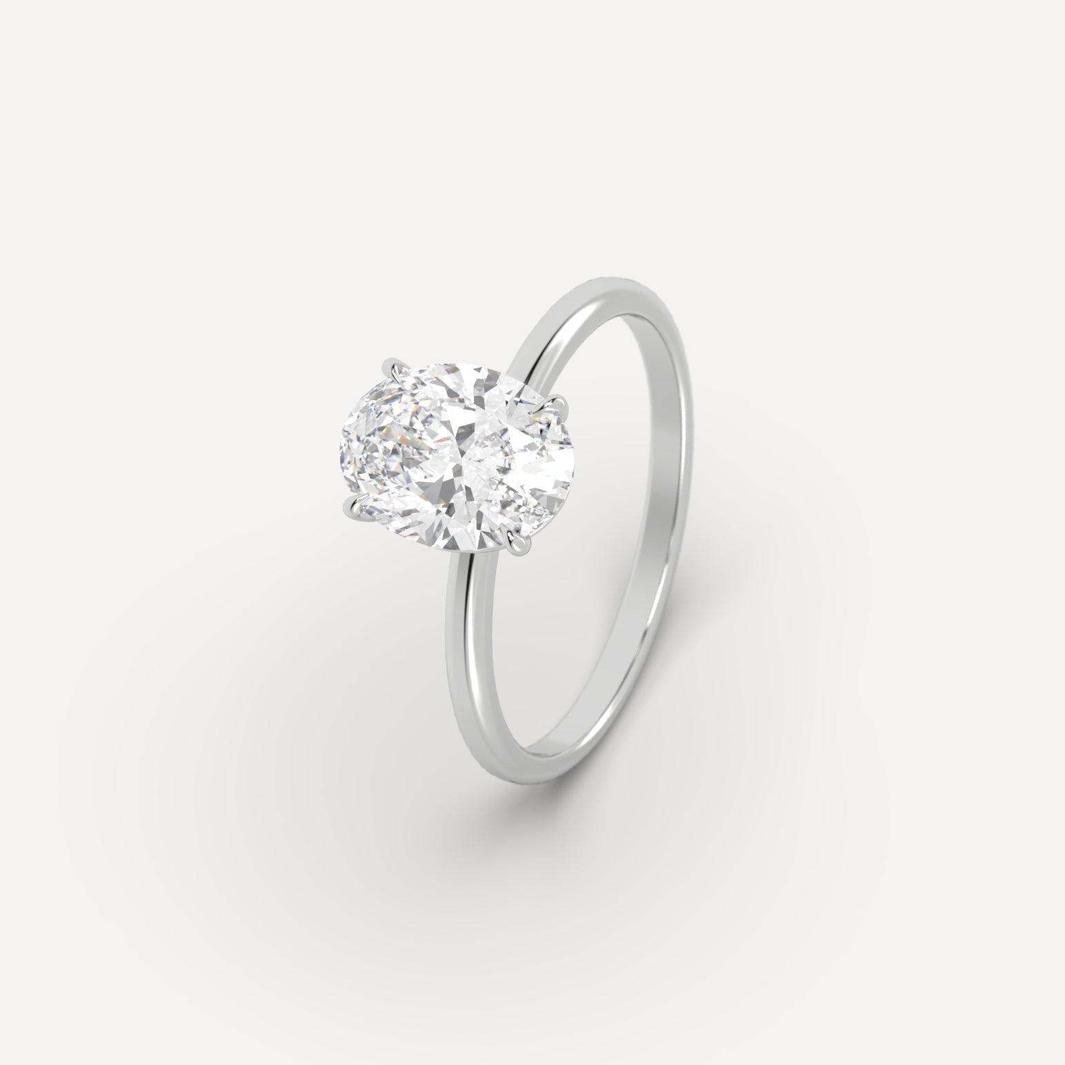 2 Carat Oval Cut Diamond Engagement Ring for Women - Elegant Solitaire Wedding Band, Perfect for Proposals, Anniversaries & Special Occasions